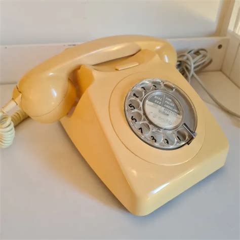 Vintage Bt 8746g Dfm 862 Rotary Dial Telephone Cream Retro Working £29