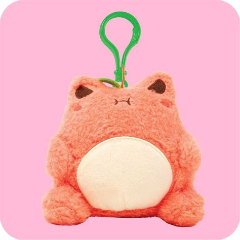 Peach Wawa Plush Clip - 4in - AtticSalt.com