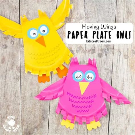 Flying Paper Plate Owl Craft Kids Craft Room