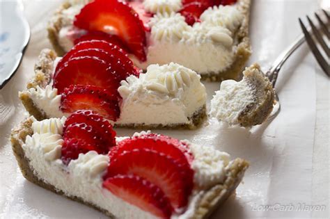 No Bake Sugar Free Strawberry Cheesecake Tart Low Carb Keto Low