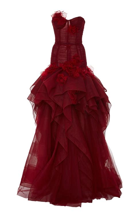 Marchesa Strapless Tulle Drop Waist Gown | Drop waist gown, Gorgeous