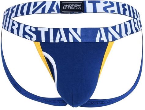 Andrew Christian FLY JOCK W ALMOST NAKED Navy MAAT S Heren Ondergoed Jockstrap Bol