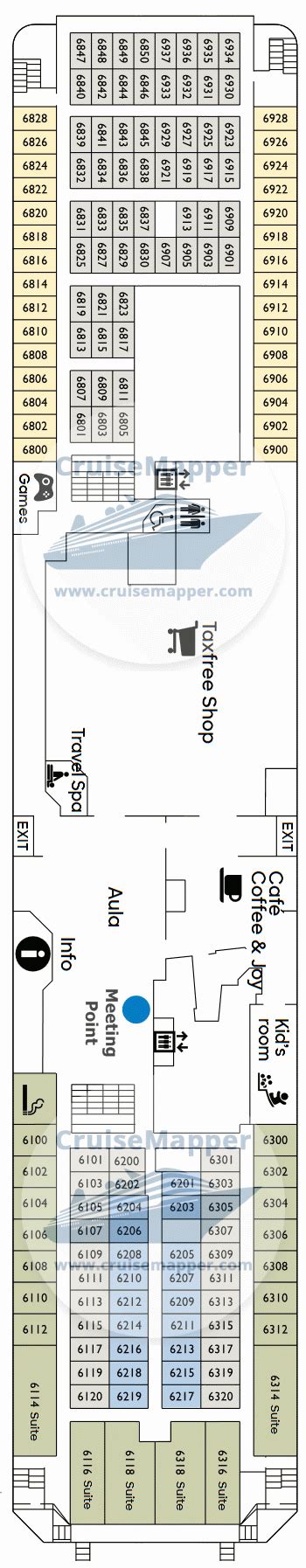 Mega Regina Ferry Deck 6 Plan Cruisemapper