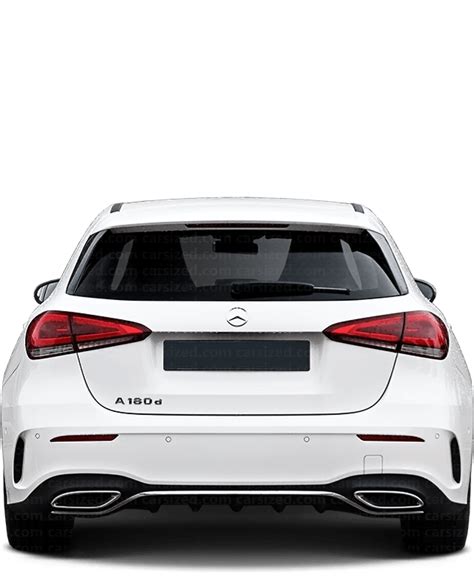 Mercedes Benz A Class 2018 Present Dimensions Rear View