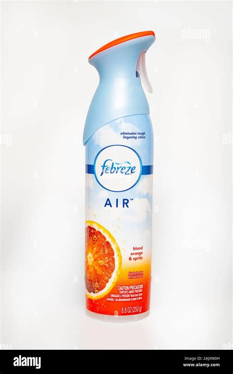 Fabreeze Air Freshener Spray Bathroom Smells Odors Orange Scent Stock