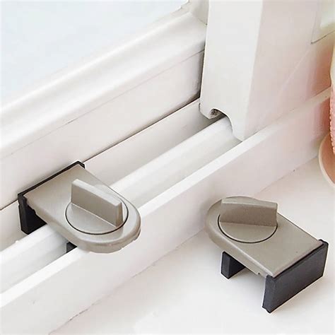 Adjustable Door Window Lock Stopper Wedge with Rubber Covered for