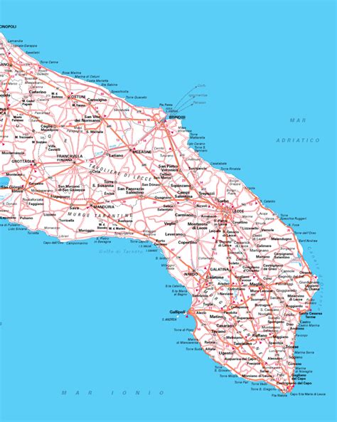 Cartina Della Puglia