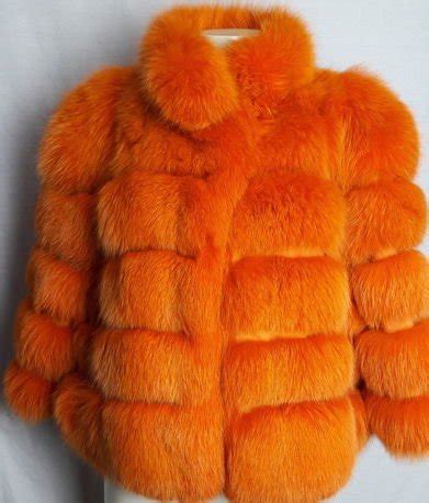 Handmade Orange Fox Fur - Jacket - Catawiki