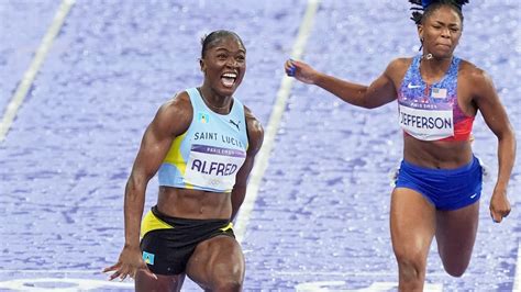 Saint Lucia S Julien Alfred Wins Historic Women S 100m Gold At Paris