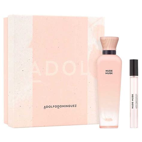 Set Adolfo Dominguez Nude Musk Pzs Ml Edp Spray Ml Edp Spray