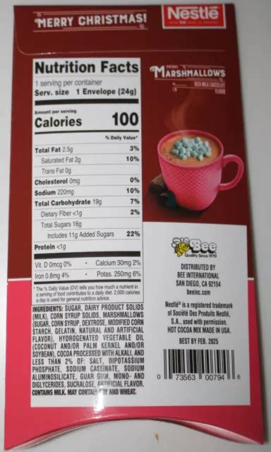 Nestle Pack Mini Marshmallows Rich Milk Chocolate Hot Cocoa Mix Bb Picclick Uk