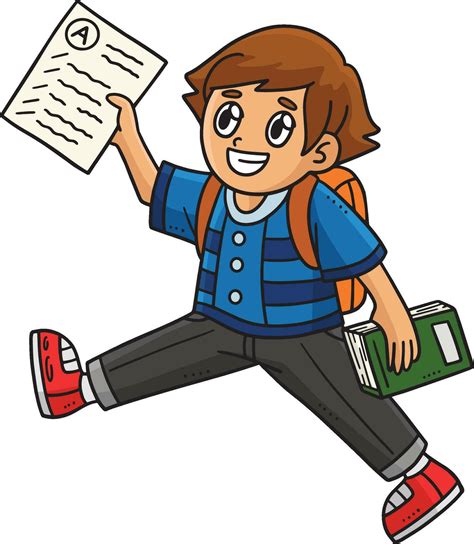 Back To School Student Cartoon Colored Clipart 26493094 Vector Art at