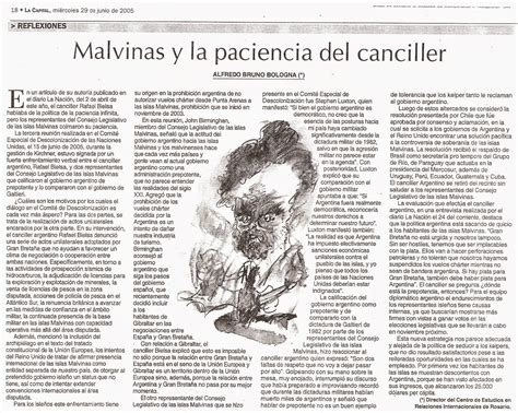 Islas Malvinas Argentina Malvinas Y La Paciencia Del Canciller 2005