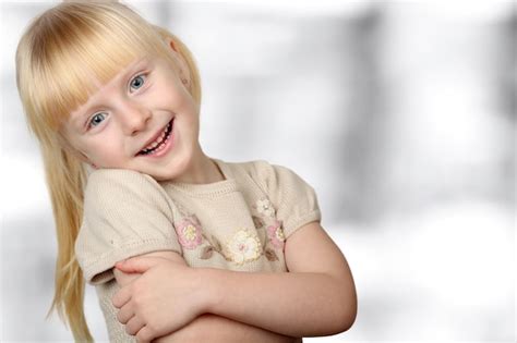 Premium Photo Cute Blonde Smiling Girl