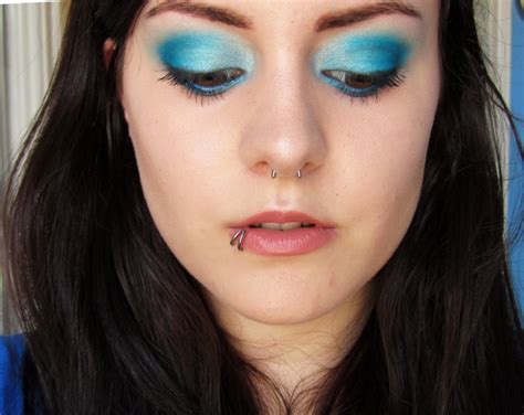 Blue Eyeshadow Nude Lip Temptalia