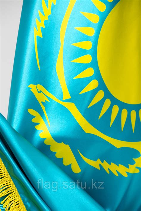 Государственный флаг РК кабинетный из атласа 1м на 2м (id 120016684 ...