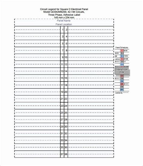 Breaker Box Label Template Excel - Printable Word Searches