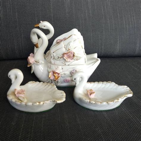 Swan Trinket Boxes Etsy