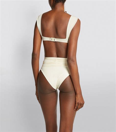 Womens Magda Butrym Ivory Bustier Bikini Top Harrods Uk