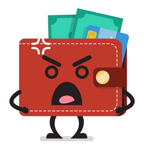 Angry wallet character emoticon 23256348 PNG