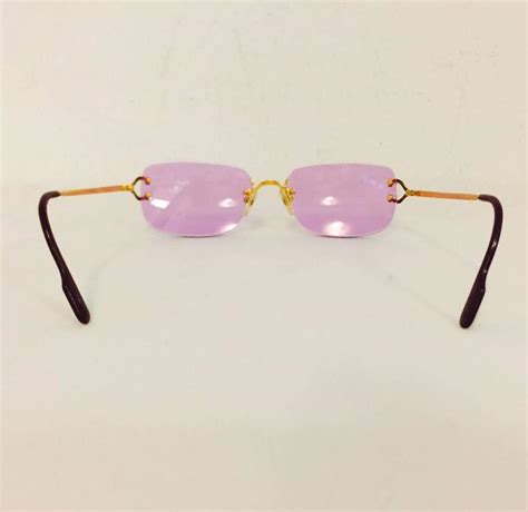 Cartier Rimless Sunglasses With Rose Pink Tinted Lenses At 1stdibs Pink Cartier Glasses