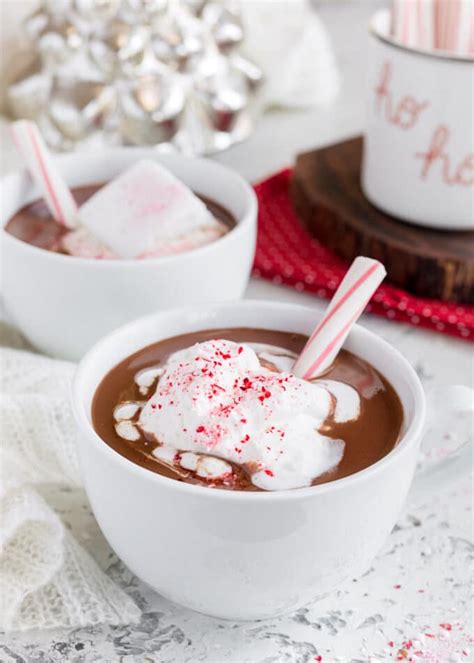 Peppermint Hot Chocolate Recipe Striped Spatula