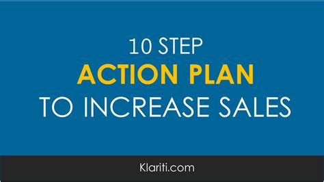 10 Step Action Plan For Increasing Sales