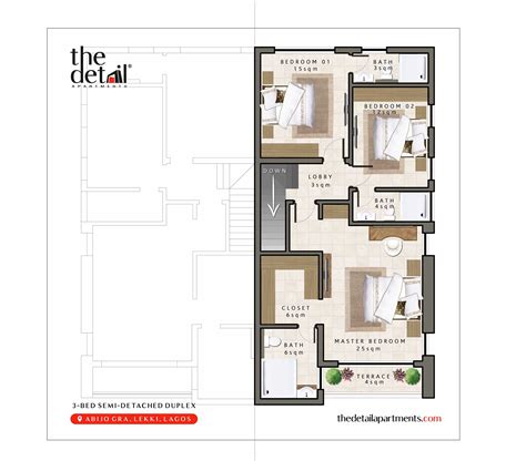 3 Bedroom Semi Detached The Detail Apartment