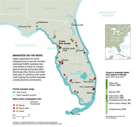 Manatees Habitat Map