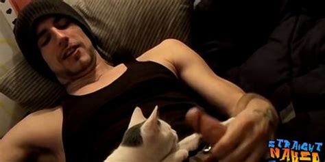 STRAIGHT NAKED THUGS Inked Thug Chain Masturbates All The Way Until He Cums Hard Tnaflix