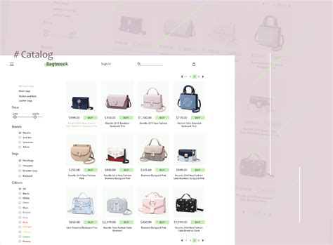 The Concept Of The Online Bags Store Behance