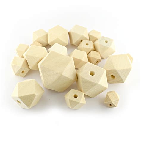 Plain Geometric Wooden Bead Set The Bead Shop Nottingham Ltd