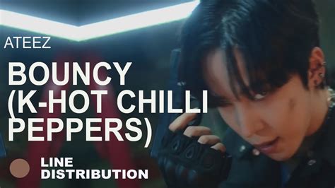 ATEEZ BOUNCY K HOT CHILLI PEPPERS Line Distribution Color Coded YouTube