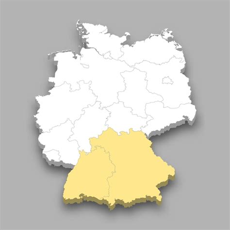 Premium Vector Southern Region Location Within Germany Map