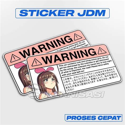 Jual Sticker Slap Jdm Warning Anime Kizuna Ai Shopee Indonesia