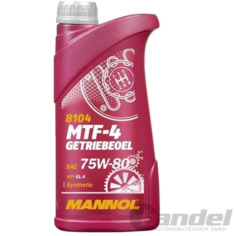 3x1 LITER MANNOL MTF-4 SYNTHETISCH GETRIEBEÖL API GL-4 75W-80 HANDSCHALTUNG