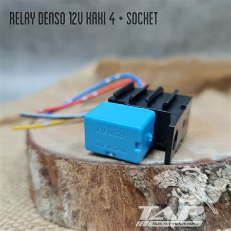 Jual RELAY DENSO 12V KAKI 4 RELAY BIRU MINI SOCKET SOKET RELAY