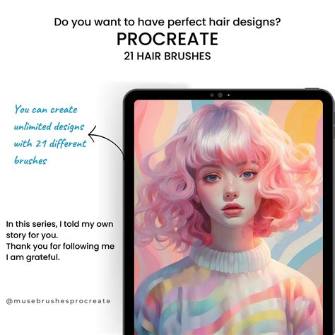 21 Procreate Hair Brushes Procreate Braids Procreate Brushes Hair
