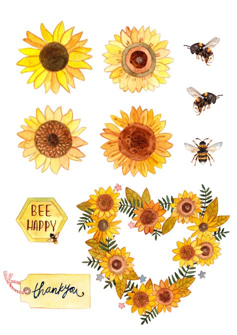 The Best 12 Free Printable Sunflower Labels Greatmediapool