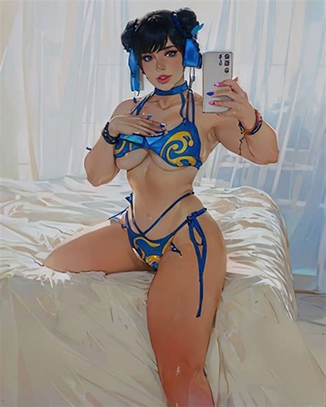 Chun Li Game Porn Blue Crop Top L Female Female Only Chun Li Underboob Valorant Porn