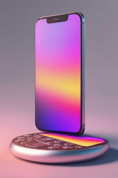 Premium Photo | Mobile phone with pink screen vector illustrationmobile ...