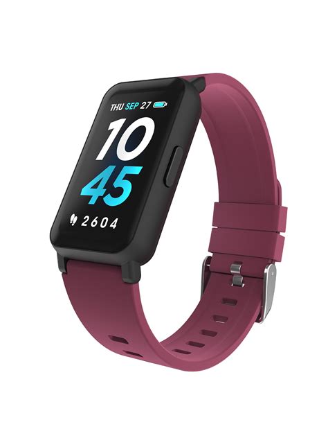 Itech Active 3 Unisex Adult Smartwatch Fitness Tracker Merlot