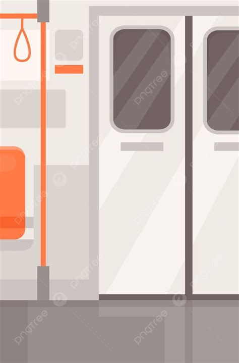 train door exit semi flat vector illustration door side train vector