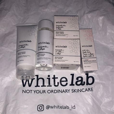 Whitelab Brightening Paket Wajah C Dose Brightening Serum Kesehatan