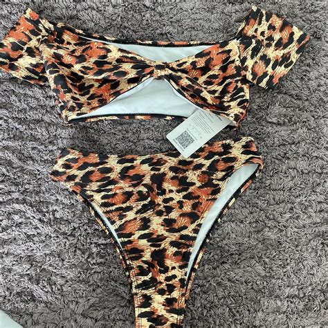 Cheetah Bathing Suit From Amazon Bathingsuit Bikini Depop