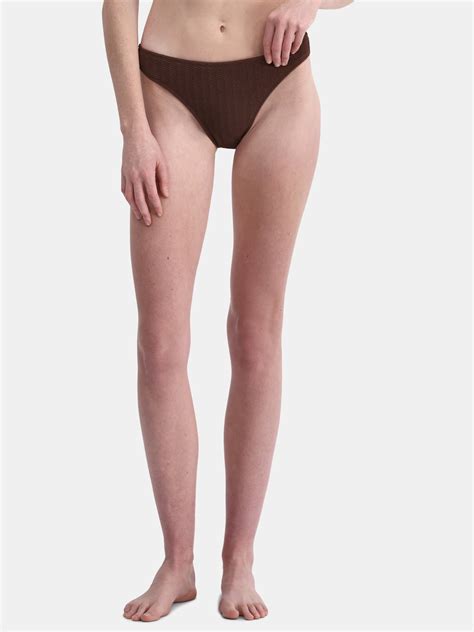 No Boundaries Women S Herringbone Crinkle Bikini Bottoms Sizes Xxs Xxl Cheeky High Leg Swimwear