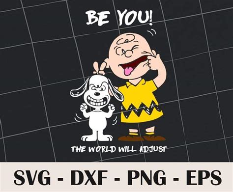 Be You Snoopy And Charlie Brown Layered Svg Dxf Png Eps Doomsvg Net