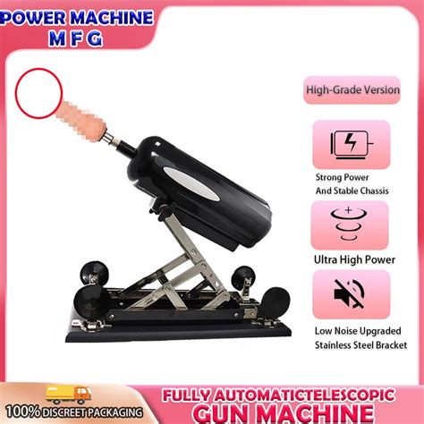 Stainless Steel Bracket Adjustable Automatic Telescopic Machine Gun With Dildo Vibrator Sex Toy