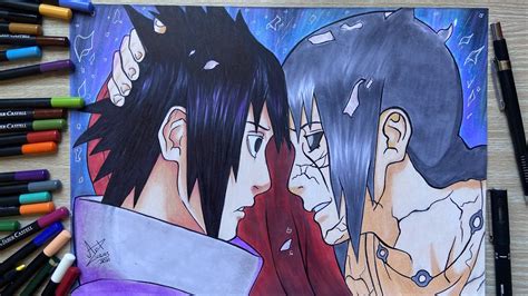 Desenho Do Itachi E Sasuke - Como desenhar o Sasuke / Itachi - Tutorial passo a passo - Como ...
