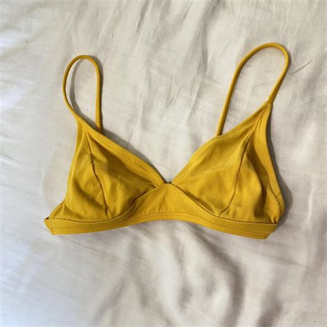 Yellow American Eagle Bikini Top Size Xs S Dm With Depop